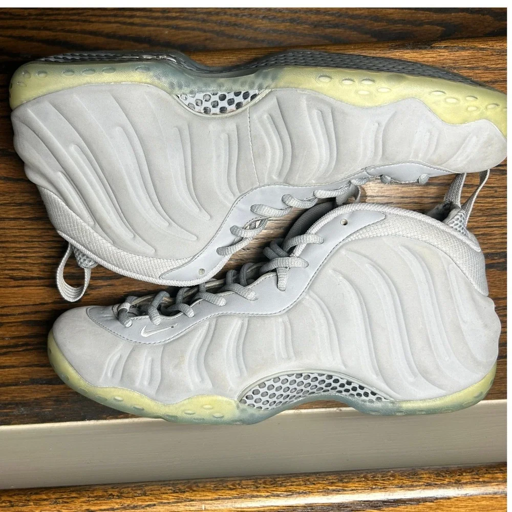 Nike Air Foamposite One Wolf Grey Suede 575420-007 Mens Basketball Shoes 13
